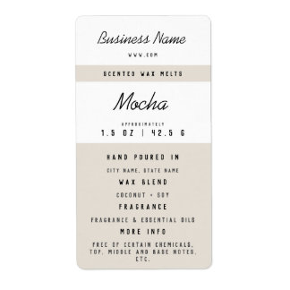 Custom Wax Melt Labels