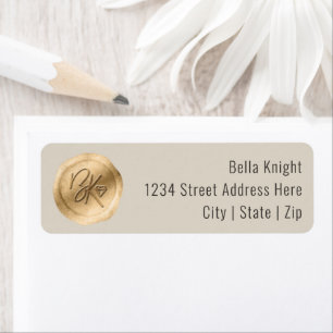 Custom Wax Seal Company Logo Return Address Label