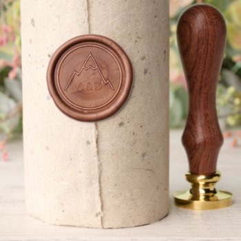 Custom Wax Seal Stamp For Mountain Wedding by riverme at Zazzle