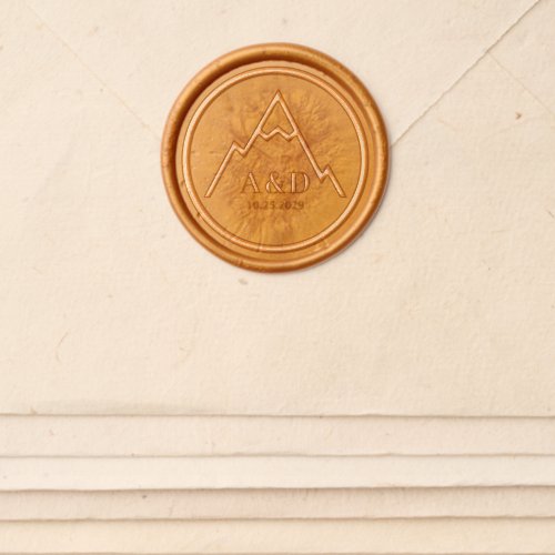 Custom Wax Seal Stamp For Mountain Wedding Wax Seal Sticker