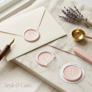 Custom Wax Seal Sticker – Simple Monogram Style