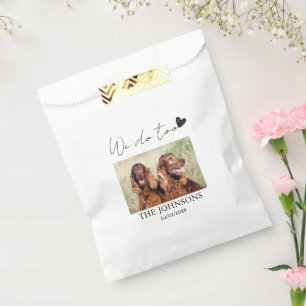Custom we do too pet wedding  favor bag