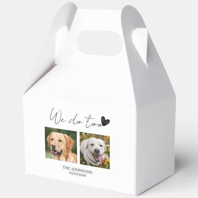 Custom we do too pet wedding favor boxes (Front)