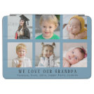 Custom We Love Our Grandpa Aqua Photo Collage iPad Air Cover Custom We Love Our Grandpa Aqua Photo Collage iPad Air Cover