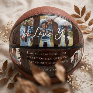 Custom We Love You Dad Photo Father’s Day Gift Basketball
