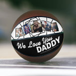 Custom We Love You Daddy Photo Basketball<br><div class="desc">Looking for a unique gift? Our 'Create your own' basketball is a slam dunk! A picture-perfect blend of family photos, stylish black stripes, and a heartwarming 'we love you daddy' design, with the added personal touch of your kids' names. A unique gift either for Father's Day or his birthday. Dad's...</div>