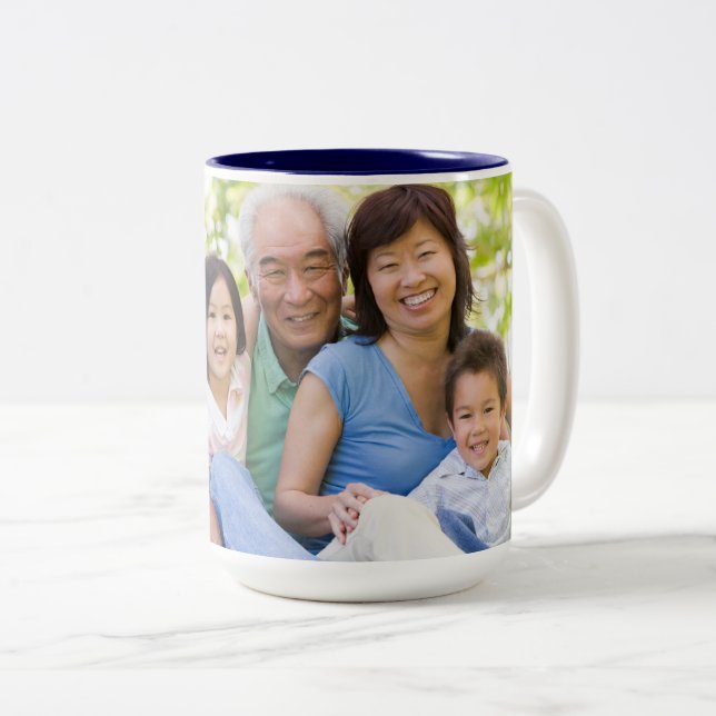 Custom we love you Grandpa Photo  Two-Tone Coffee Mug (Front Right)