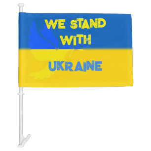 Custom WE STAND WITH UKRAINE Peace Support  Car Flag