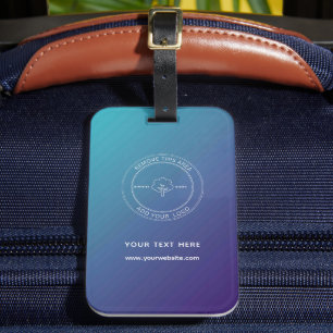 Custom Website Address Logo Luggage Tag