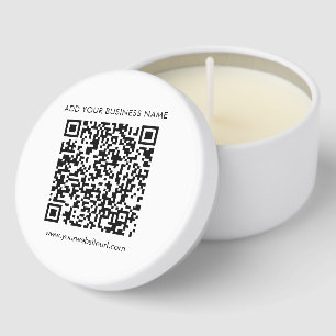 Custom Website and QR Code Business Mini Candle Favors