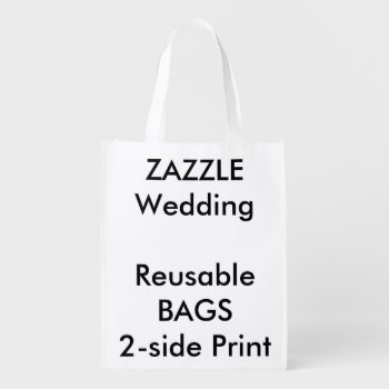 Custom Wedding 12" X 16" Reusable Bag by TheWeddingCollection at Zazzle