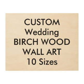 Custom Wedding 14" x 11" Photo Print Wood Wall Art