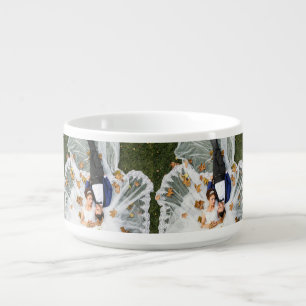 Custom Wedding 4 Photo Personalized Bowl