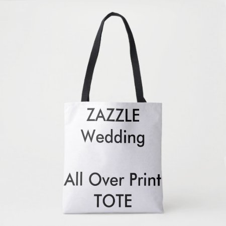 Custom Wedding All Over Print Tote Bag Medium