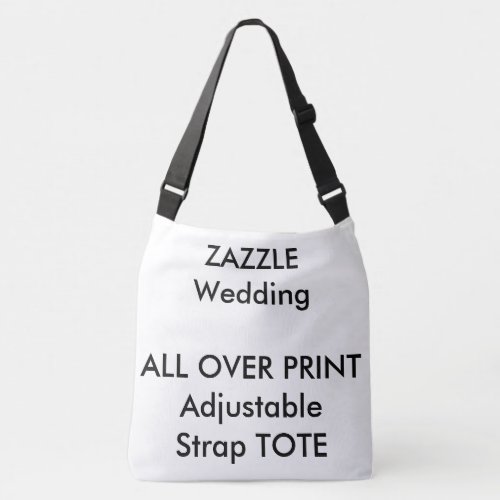 Custom Wedding ALL OVER PRINT Tote w Strap LARGE
