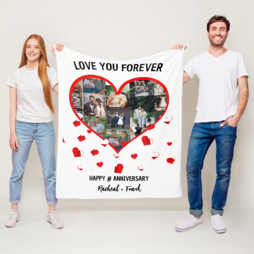 Custom Wedding Anniversary Heart Photo Collage