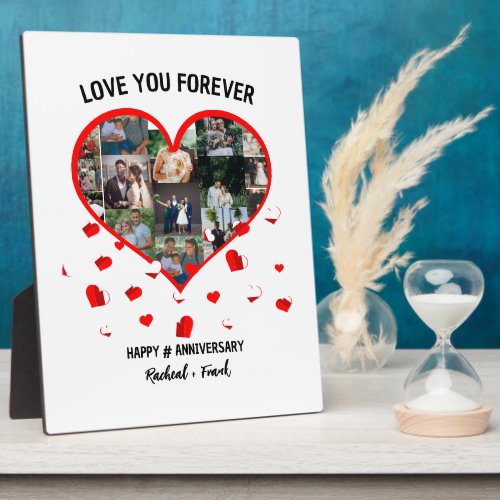 Custom Wedding Anniversary Heart Photo Collage