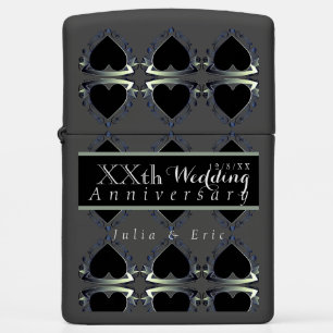 Custom Wedding Anniversary Hearts Zippo Lighter