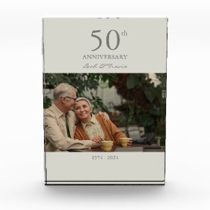 Custom wedding anniversary modern minimalist photo block