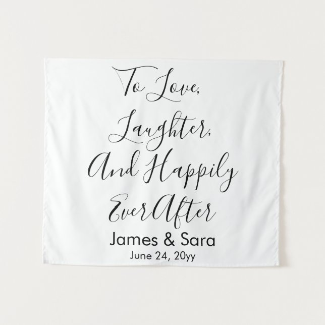 Custom Wedding Backdrop Chic Reception Photo Booth (Front (Horizontal))