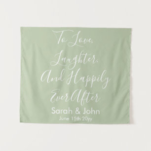 Custom Wedding Backdrop Chic Sage Reception Banner