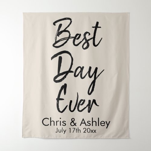 Custom Wedding Backdrop for Ceremony Best Day Ever