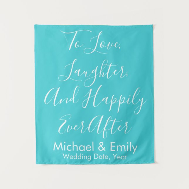 Custom Wedding Backdrop, Rustic Reception Banner (Front)