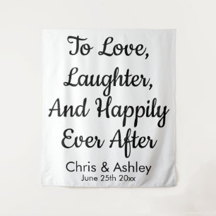 Custom Wedding Backdrop, Rustic Reception Banner