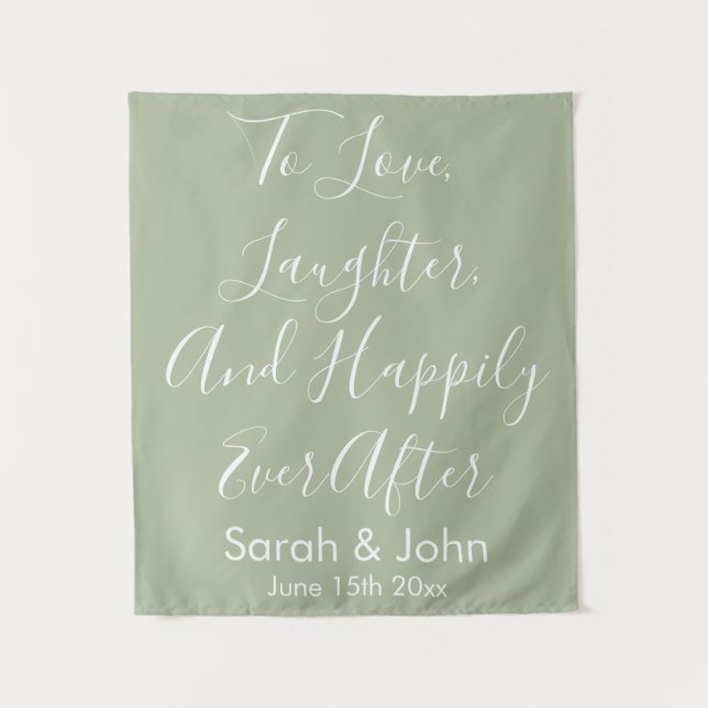 Custom Wedding Backdrop Rustic Reception Banner (Front)