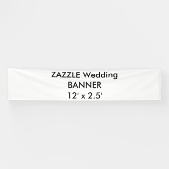 Custom Wedding Banner 12' X 2.5' by TheWeddingCollection at Zazzle