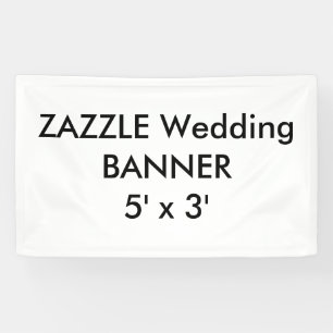 Custom Wedding Banner 5' x 3'