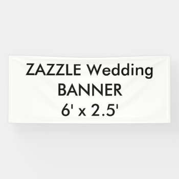 Custom Wedding Banner 6' X 2.5' by TheWeddingCollection at Zazzle