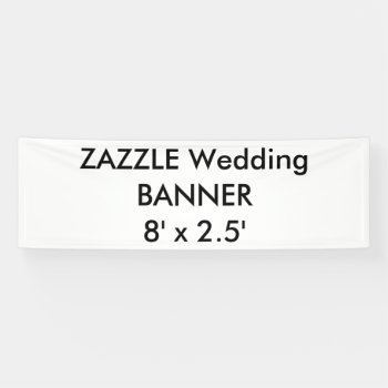 Custom Wedding Banner 8' X 2.5' by TheWeddingCollection at Zazzle