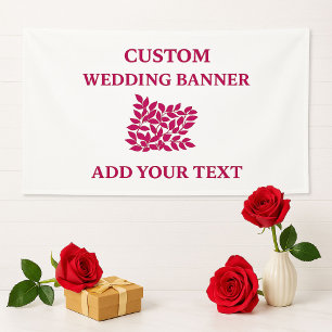 Custom Wedding Banner   Elegant Event Backdrop