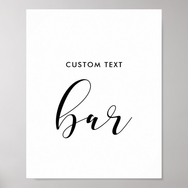 Custom wedding bar sign (Front)