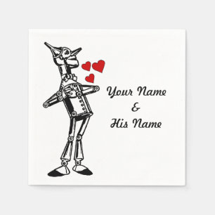 custom Wedding Batchlorette Wizard of Oz Tin Man Napkins