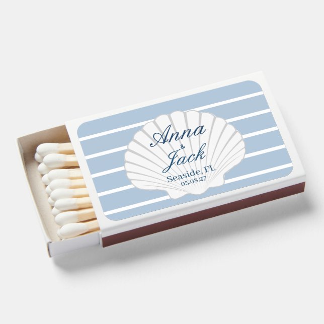 Custom Wedding Beach Matches  (Front Open)
