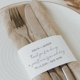 Custom Wedding Bridal Shower Engagement Party Napkin Bands