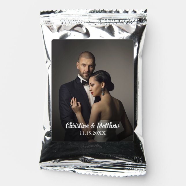 Custom Wedding Bride and Groom Photo Coffee Drink Mix (Front)