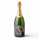 Custom Wedding Bride and Groom's Photo Champagne Label Custom Wedding Bride and Groom's Photo Champagne Label