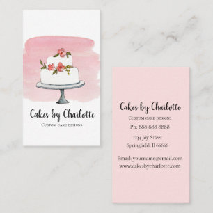 Custom Wedding cake Bakery Business Card