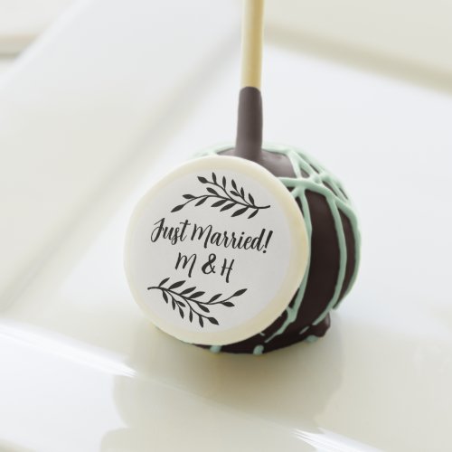 Custom wedding cake pops with chic floral design