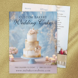 Custom Wedding Cakes Bakery Flyer Template