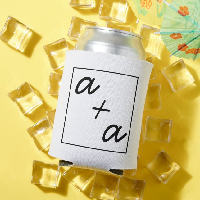 Custom Wedding Can Coolers, Personalized Monogramm Can Cooler (In Situ Summer)