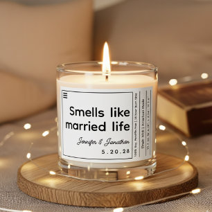 Custom Wedding Candle Gift for Husband and Wife