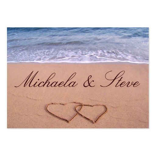 Customizable Custom Wedding Card "love on the beach" Business Card Templates