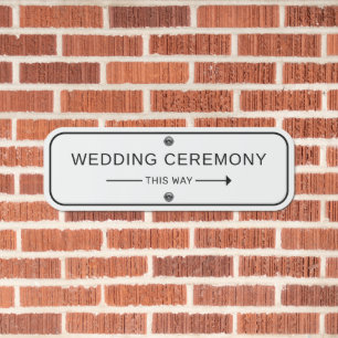 Custom Wedding Ceremony Direction Decorative Metal Sign