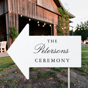 Custom Wedding Ceremony This Way Directional Sign