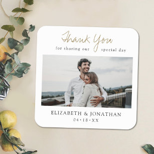 Custom Wedding Coaster Favor with Photo