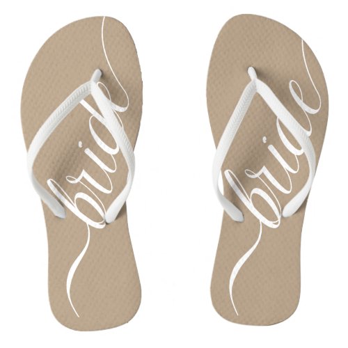 Custom Wedding Colors Bride Flip Flops